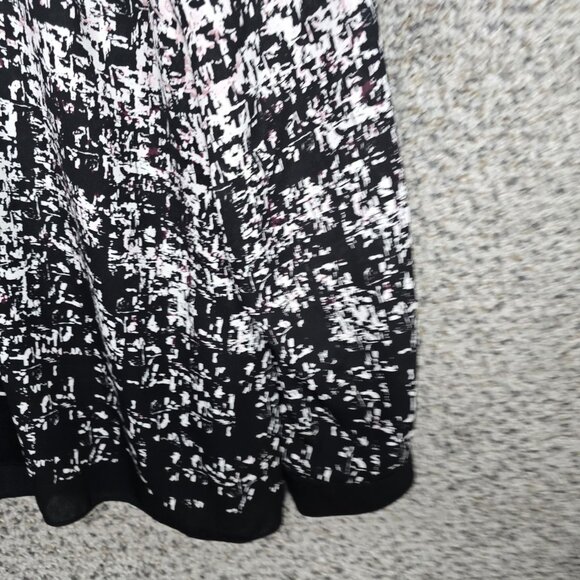 Vince Camuto Top Womens Large Purple Scoop Neck Blouse Zip Semi Sheer Ladies - Picture 2 of 7